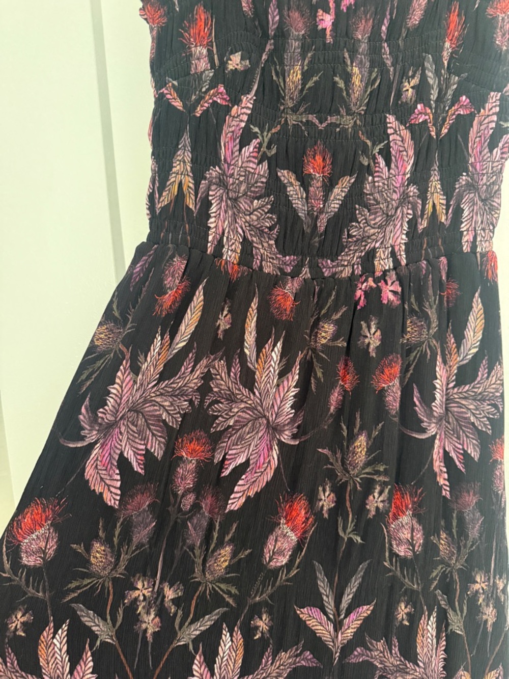 AllSaints Black Floral Trim Blouse - Picture 5 of 9